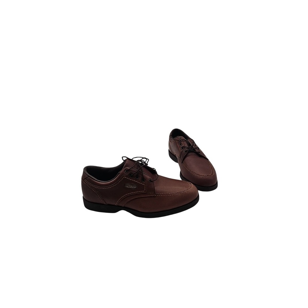 Footjoy Comfort Brown Sierra Leather Golf Shoes Mens Size 9M Soft Spikes Tassle